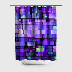 Шторка для душа Фиолетовые кирпичики, цвет: 3D-принт