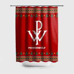 Шторка для душа Powerwolf new year, цвет: 3D-принт