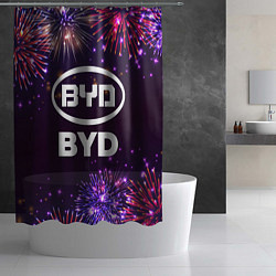 Шторка для душа Праздничный BYD, цвет: 3D-принт — фото 2