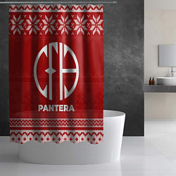 Шторка для душа Новогодний Pantera, цвет: 3D-принт — фото 2
