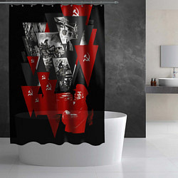 Шторка для душа Советская экономика - Владимир Ленин, цвет: 3D-принт — фото 2