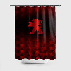 Шторка для душа Peugeot red poly, цвет: 3D-принт