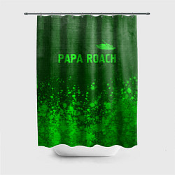 Шторка для душа Papa Roach - green gradient посередине, цвет: 3D-принт