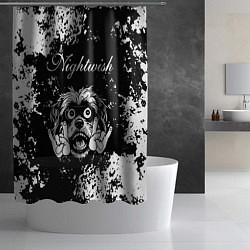 Шторка для душа Nightwish рок пес, цвет: 3D-принт — фото 2