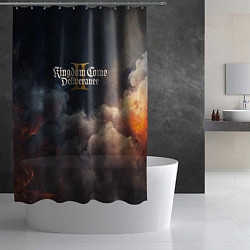 Шторка для душа Kingdom Come Deliverance 2 лого, цвет: 3D-принт — фото 2