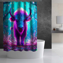 Шторка для душа Белый буйвол, цвет: 3D-принт — фото 2