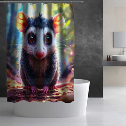 Шторка для душа Опоссум в лесу, цвет: 3D-принт — фото 2