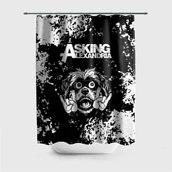 Шторка для душа Asking Alexandria рок пес, цвет: 3D-принт