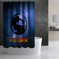 Шторка для душа Мортал комбат 2 - логотип, цвет: 3D-принт — фото 2