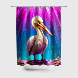 Шторка для ванной Пеликан в сиянии лучей