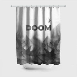 Шторка для душа Doom - white gradient посередине, цвет: 3D-принт