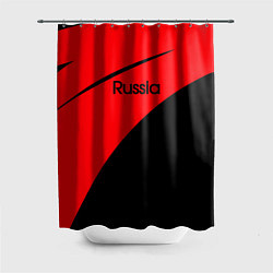 Шторка для душа Russia красно-чёрный, цвет: 3D-принт