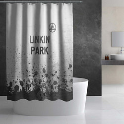 Шторка для душа Linkin Park 2024 - white gradient посередине, цвет: 3D-принт — фото 2