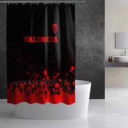 Шторка для душа Valencia - red gradient посередине, цвет: 3D-принт — фото 2