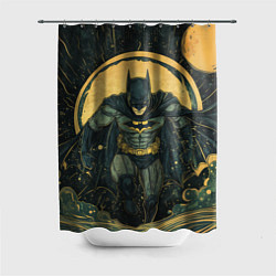 Шторка для душа Бэтмен бежит спасать город, цвет: 3D-принт