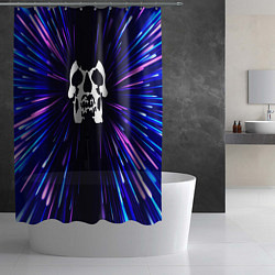 Шторка для душа Deftones neon energy, цвет: 3D-принт — фото 2