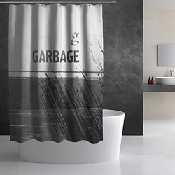 Шторка для душа Garbage - white gradient посередине, цвет: 3D-принт — фото 2