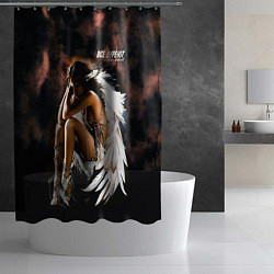 Шторка для душа Все дуреют с этих ангелов, цвет: 3D-принт — фото 2