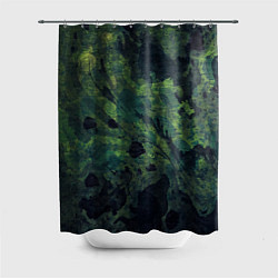 Шторка для душа Абстракция - green camouflage background, цвет: 3D-принт