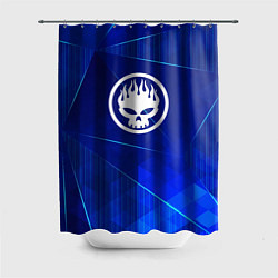 Шторка для душа The Offspring blue poly, цвет: 3D-принт