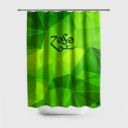 Шторка для душа Led Zeppelin green poly, цвет: 3D-принт