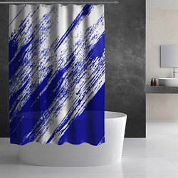 Шторка для душа The color is white and blue, цвет: 3D-принт — фото 2