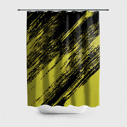 Шторка для душа The color is black and yellow, цвет: 3D-принт