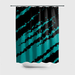 Шторка для душа The color is black and light blue, цвет: 3D-принт