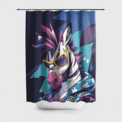 Шторка для ванной Модная зебра