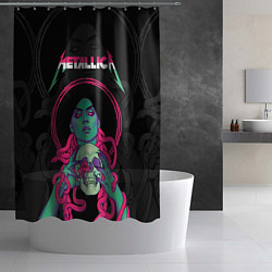 Шторка для душа Metallica - witch with the skull, цвет: 3D-принт — фото 2