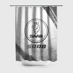 Шторка для душа Saab - white gradient, цвет: 3D-принт