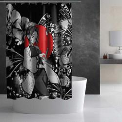 Шторка для душа Шинобу Кочо бабочка - убийца демонов, цвет: 3D-принт — фото 2