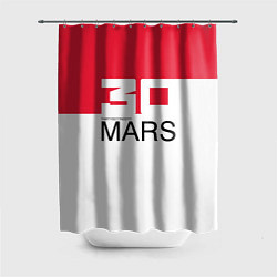 Шторка для душа 30 Seconds to Mars poster, цвет: 3D-принт