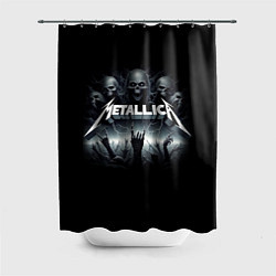 Шторка для душа Metallica thrash metal - gesture, цвет: 3D-принт