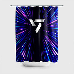 Шторка для душа Seventeen neon energy, цвет: 3D-принт