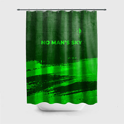 Шторка для душа No Mans Sky - green gradient посередине, цвет: 3D-принт