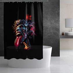 Шторка для душа Mick Jagger - Rolling Stones, цвет: 3D-принт — фото 2