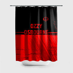 Шторка для душа Ozzy Osbourne - red gradient посередине, цвет: 3D-принт