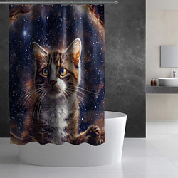 Шторка для душа Сноу-шу в космосе, цвет: 3D-принт — фото 2