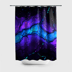 Шторка для душа Синяя звездная полоса в плите текстура, цвет: 3D-принт