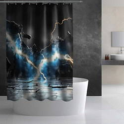Шторка для душа Разряд молний текстура, цвет: 3D-принт — фото 2