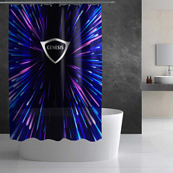 Шторка для душа Genesis neon energy, цвет: 3D-принт — фото 2