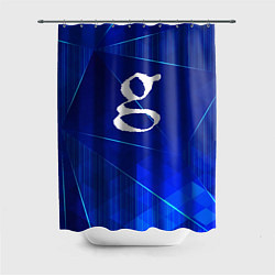 Шторка для душа Garbage blue poly, цвет: 3D-принт