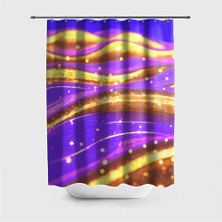 Шторка для душа Блестящая волнистая текстура, цвет: 3D-принт