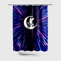 Шторка для душа Angels of Death neon energy, цвет: 3D-принт