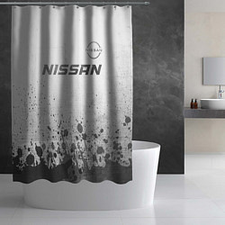 Шторка для душа Nissan - white gradient посередине, цвет: 3D-принт — фото 2