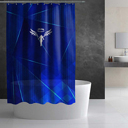 Шторка для душа Tokyo Revengers blue poly, цвет: 3D-принт — фото 2