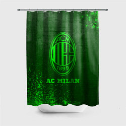 Шторка для душа AC Milan - green gradient, цвет: 3D-принт