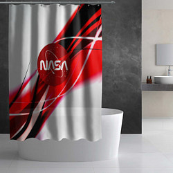 Шторка для душа Nasa абстрактные полосы, цвет: 3D-принт — фото 2