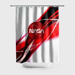Шторка для душа Nasa абстрактные полосы, цвет: 3D-принт